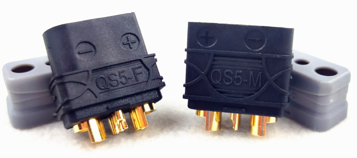QS5-3P 5mm Bullet Connectors+3p signal Gold plated Plugs for RC Car ESC Battery solder connector Drone Lipo battery FPV Ebike power system