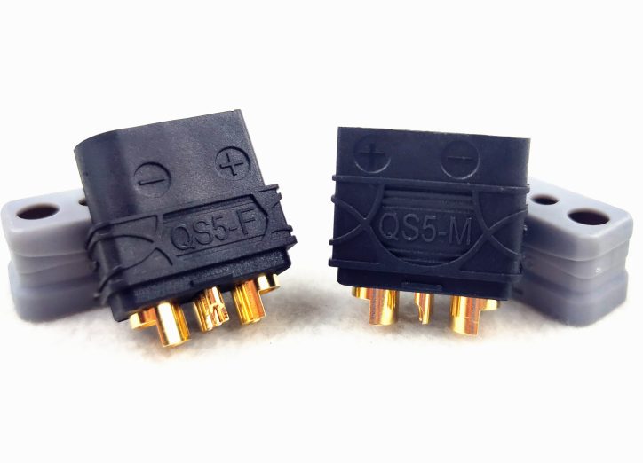 QS5-3P 5mm Bullet Connectors+3p signal Gold plated Plugs for RC Car ESC Battery solder connector Drone Lipo battery FPV Ebike power system