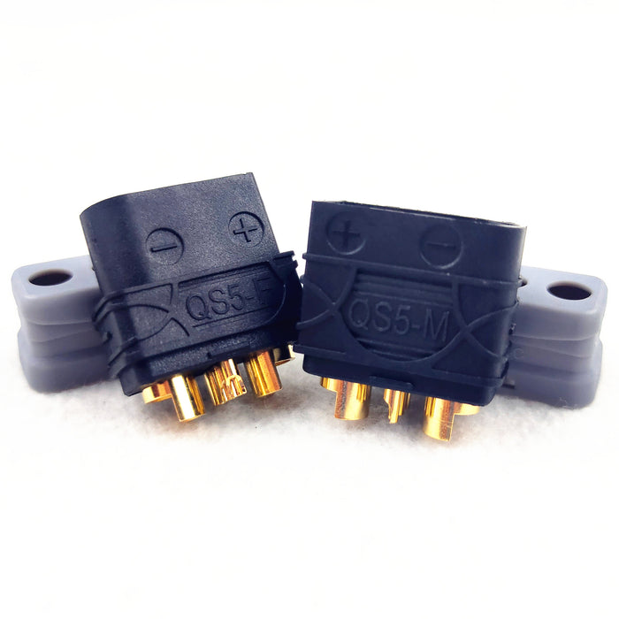 QS5-3P 5mm Bullet Connectors+3p signal Gold plated Plugs for RC Car ESC Battery solder connector Drone Lipo battery FPV Ebike power system
