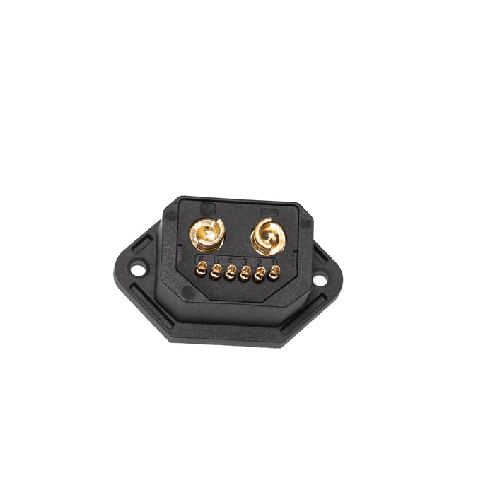 QS2+6 Female 6.0mm golden anti-spark 100A high current connector with 6P signal pins