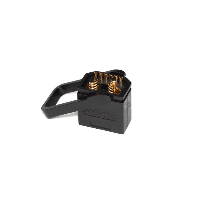 QS2+6 Male 6.0mm golden anti-spark 100A high current connector with 6P signal pins