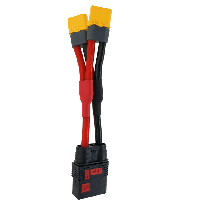 Parallel Harness:QS8 Anti-Spark 1 Female to 2 Male AMASS XT60H 12# 5+5CM Y Wire cable QS8 charger cable QIUSHANG