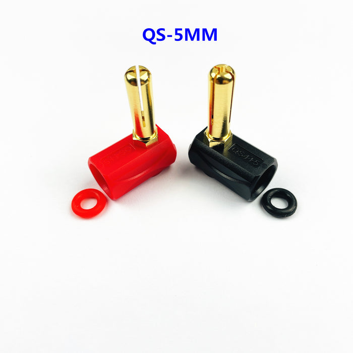 QS5 5mm Bullet Low Profile Connectors Gold plated Plugs for RC Car ESC Battery DIY solder set