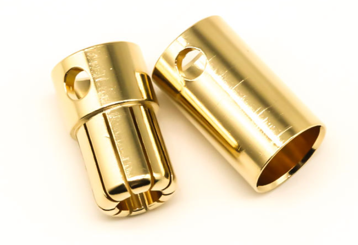 8mm 8.0mm 130A Max 180A Gold-plated Bullet Plug High Current Banana Connector