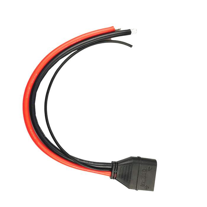 QS9-L Male Antispark connector with 6AWG Wire tinned end