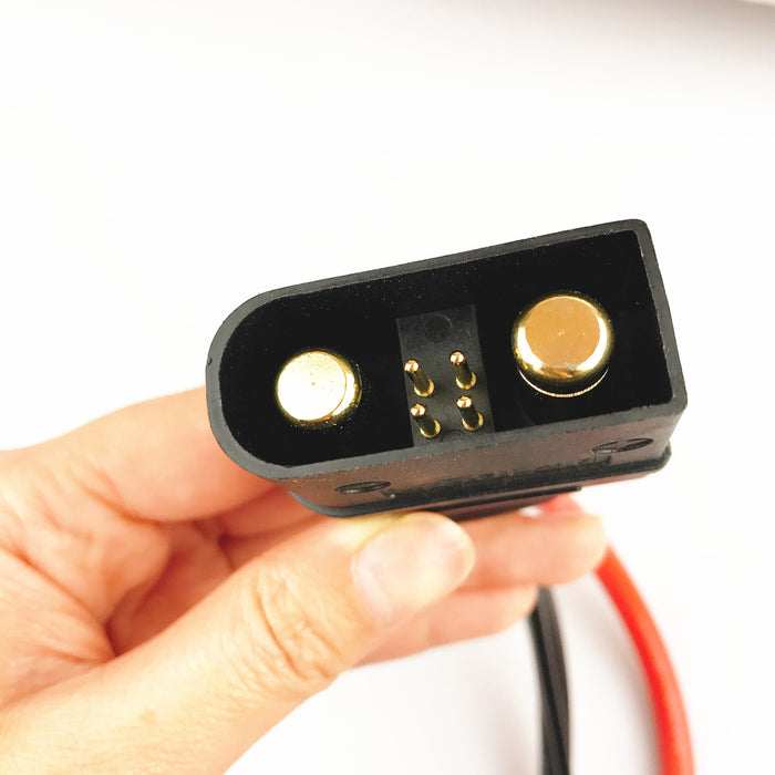 QS9-L Male Antispark connector with 6AWG Wire tinned end