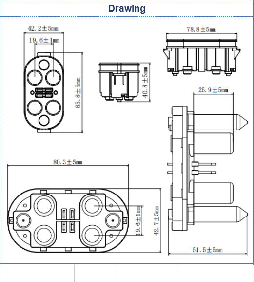 T60 connector for DJI Agriculture drone accessories generator charging cable 450A for DJI Intelligent Flight Battery QIUSHANG