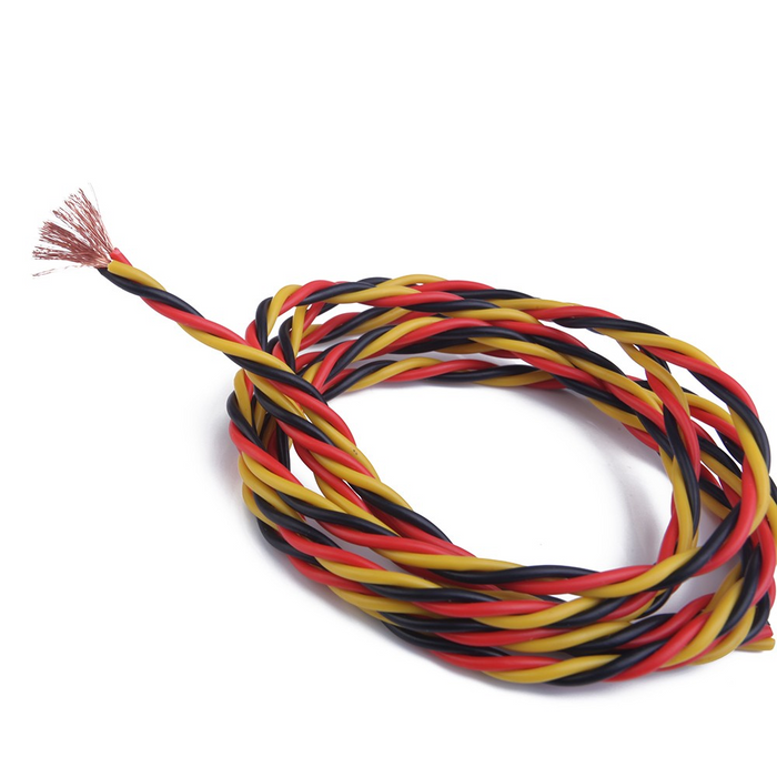 22AWG 60 Core 3P Servo Extension Cable Black Red Yellow PVC wire