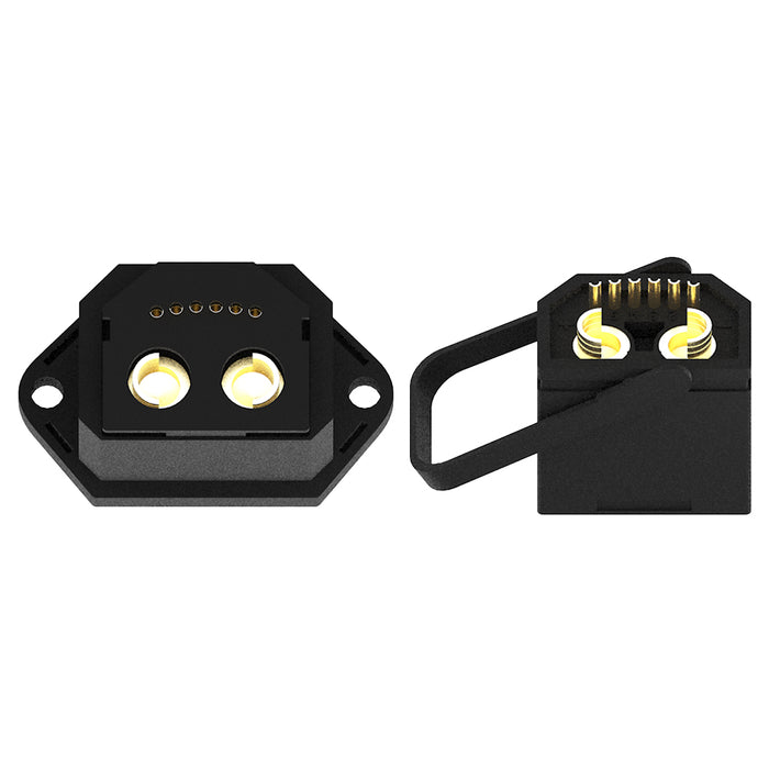 QS2+6 6.0mm golden anti-spark 100A high current connector with 6P signal pins