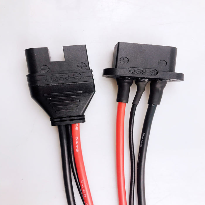 QS9-S Antispark connector male and female with 8AWG Wire tinned end