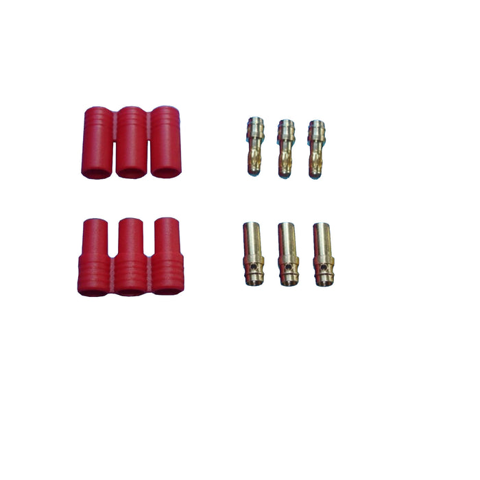 HXT3.5 Connector 3.5mm tripple Bullet Plug Banana Plug Connector Adapter for RC ESC Motor LIPO Battery