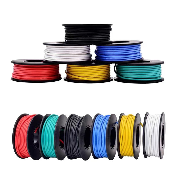 Silicone Electrical Wire Cable 6 Colors Electronics kit Stranded Tinned Copper Wire Flexible and Soft for DIY