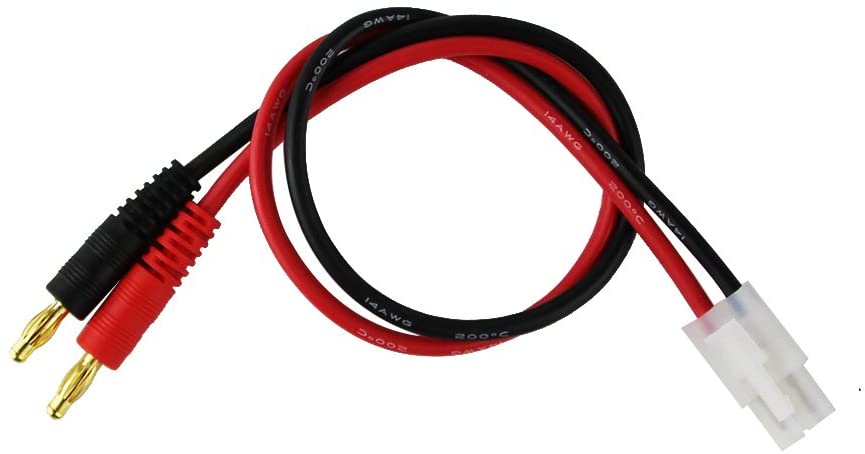 4mm Banana Male Plugs to Tamiya Male Connector Adapter 14AWG Silicone Lipo Battery Charge Cable