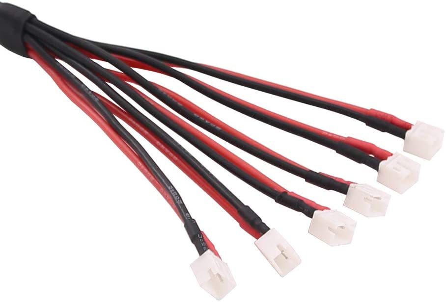 1pc 6X JST-PH to 4mm Banana Parallel Battery Charging Cable