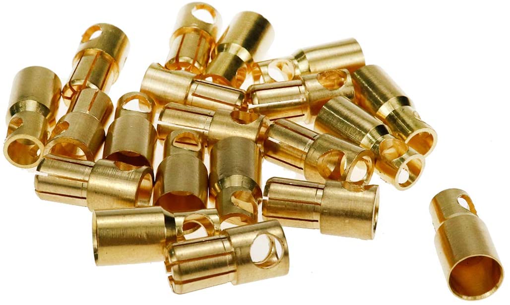 6mm Bullet Connector RC Banana Bullet Connector Female & Male Gold