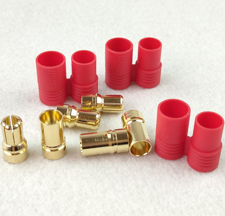 HXT8 Connector 8mm Bullet Plug Banana Plug Connector Adapter for RC ESC Motor LIPO Battery