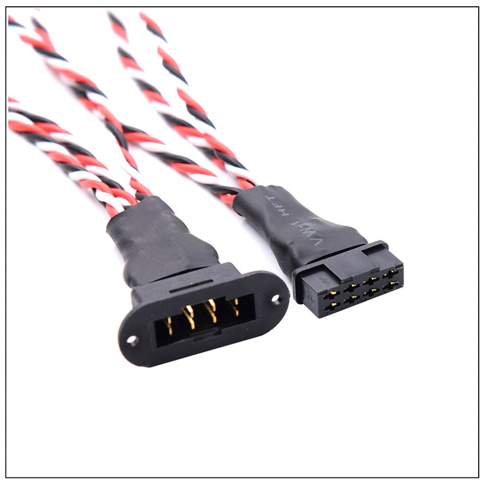 Mpx Connectors Rc MPX 8Pin Golden Plated Connector Multi-Wires With Servo Extension Plug ...
