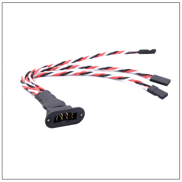 Mpx Connectors Rc MPX 8Pin Golden Plated Connector Multi-Wires With Servo Extension Plug ...