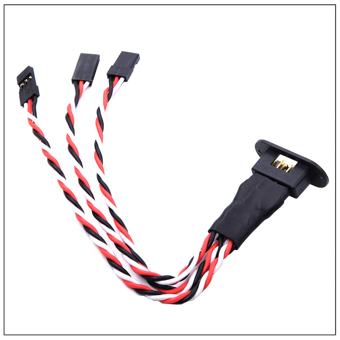 MPX 8Pin Golden Plated Connector Multi-Wires With Servo Extension Plug Male Femal 2/3 Wires For RC Model Glider Airplanes