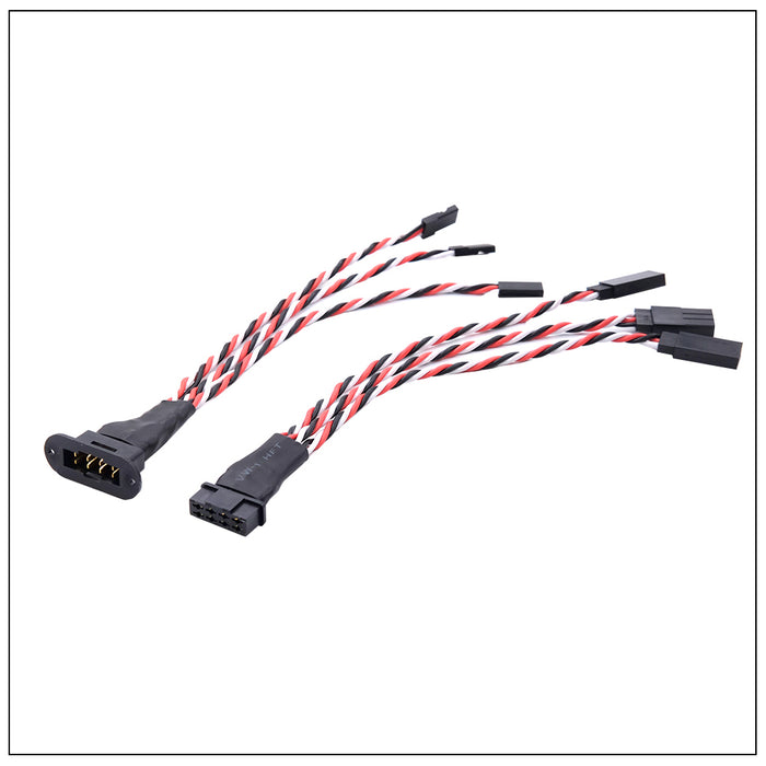 Mpx Connectors Rc MPX 8Pin Golden Plated Connector Multi-Wires With Servo Extension Plug ...