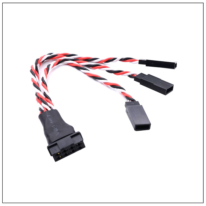 Mpx Connectors Rc MPX 8Pin Golden Plated Connector Multi-Wires With Servo Extension Plug ...