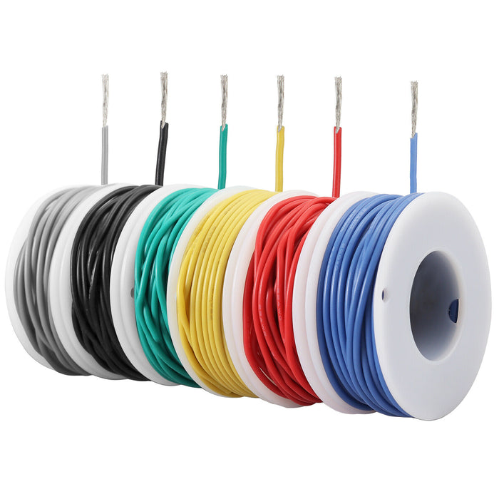 18awg Flexible Silicone Wire Cable 6 color electronic stranded wire tinned silicone wire DIY